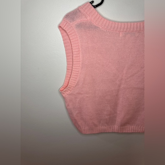 Pre-Owned XL Vine and Valley Pink Knitted Sleeveless Vest - Picture 7 of 8